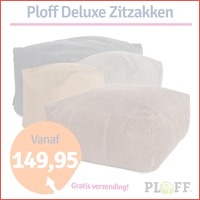 Ploff Deluxe Leren Poef