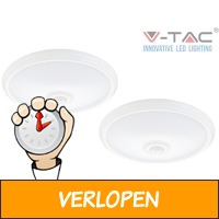 2 x V-tac LED-plafonniere met sensor