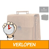 Old West leren laptoptas