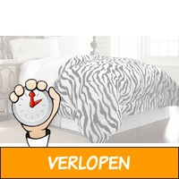 Omkeerbare fleece zebra-sprei