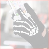 Touchscreen skeleton gloves