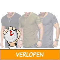 T-shirts met textuur op de mouw