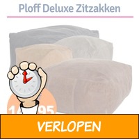 Ploff Deluxe leren poef