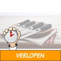 Set van 4 stalen messen