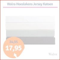 Walra hoeslakens Jersey katoen