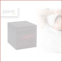 Deluxa Houten Led Wekker