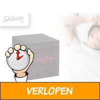 Deluxa Houten Led Wekker