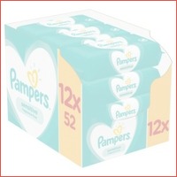 12 x Pampers billendoekjes Sensitive nav..