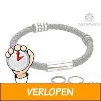 Monomen lederen armband