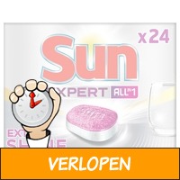 6 x Sun vaatwastabletten All-in-1 Extra Shine 24 stuks