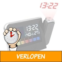 Weerstation met digitale klok projector