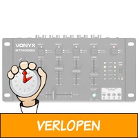 Vonyx STM3025B mixer 4-kanaals met Bluetooth en USB mp3..