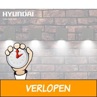 4-Pack Hyundai Kubus Buitenlampen op Zonne-energie