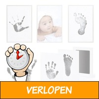 Baby voetafdruk & handafdruk inkt geschenkset