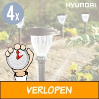 4-pack Hyundai solar tuinlampen XL