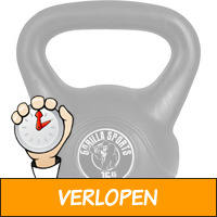 Kettlebell 16 kg zwart kunststof