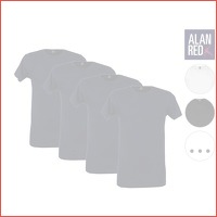 4 x Alan Red Basic T-Shirt