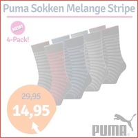 Puma Sokken Melange Stripe 4-Pack