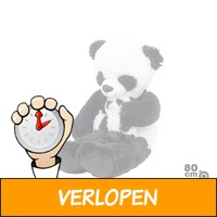 Grote panda knuffel met baby - 80 cm