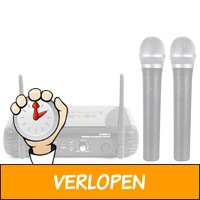 Vonyx draadloze VHF microfoon set 2-kanaals STWM712