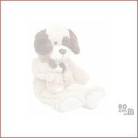 Knuffel hond & puppy - 80cm