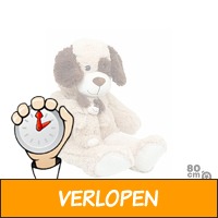 Knuffel hond & puppy - 80cm