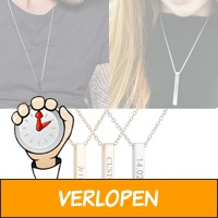 3D gegraveerde bar-ketting