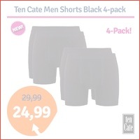 Ten Cate Men Shorts Black 4-pack