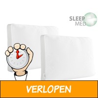 2 x SleepMed Memory Foam kussen