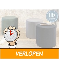 Fluwelen poef van Lifa Living -