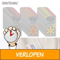 60 x Rayovac gehoorapparaat batterijen