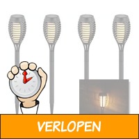 Tuinverlichting op Zonne-Energie - set van 4