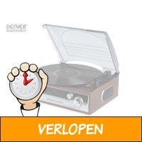 Denver VPR-190 - Retro platenspeler met radio - Zilver