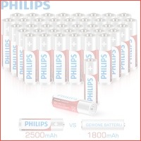 40 Philips Power batterijen AA of AAA