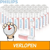 40 Philips Power batterijen AA of AAA