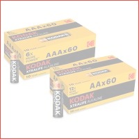 60 x Kodak Xtralife Alkaline batterijen