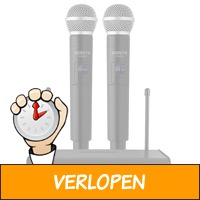 Vonyx WM82 draadloze microfoonset met twee UHF handmicr..