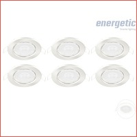 6 x Energetic dimbare LED Downlight