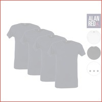 4 x Alan Red Basic T-shirt