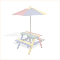 vidaXL kinderpicknicktafel met banken en..