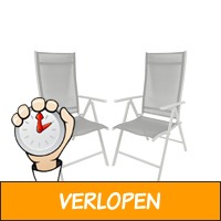 Set van 2 uitklapbare tuinstoelen