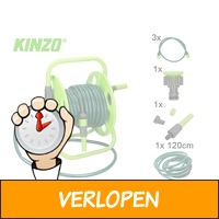 Kinzo tuinslang haspel met Koppeling 15 meter 1/2