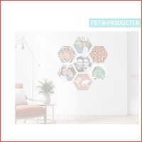 6 x foto op een hexagon