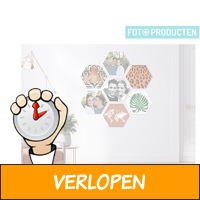 6 x foto op een hexagon