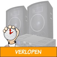 SkyTec 500W PA DJ Disco set met Versterker en Luidsprek..