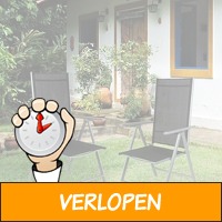 2 x luxe verstelbare aluminium tuinstoel