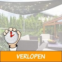 Schaduwdoek met solar LED-verlichting