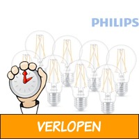 8 x dimbaar Philips E27 LEDbulb