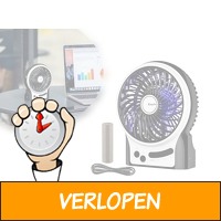 USB Tafelventilator - Met oplaadbare accu