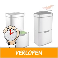 FlinQ RVS Prullenbak Met Sensor - Met Een Capaciteit Va..